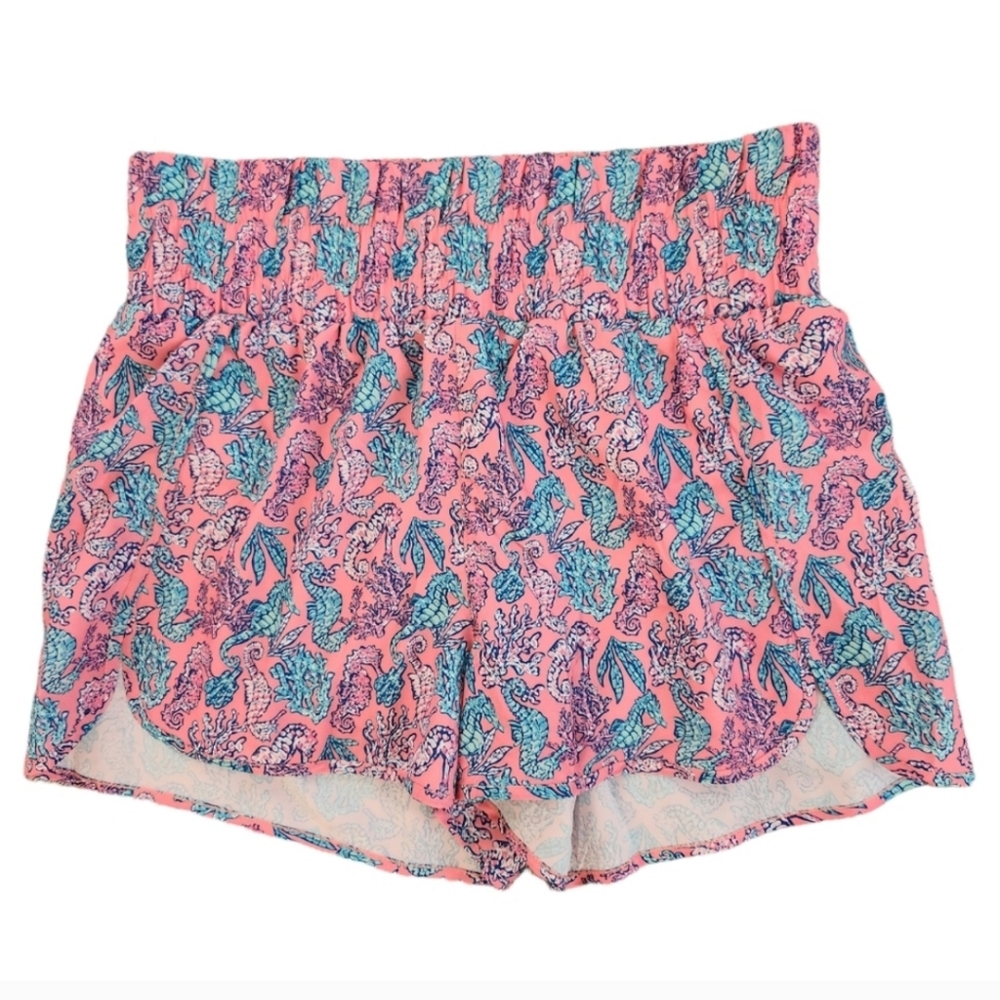 Nwt simply southern seahorse and coral reef sealife print athletic shorts
